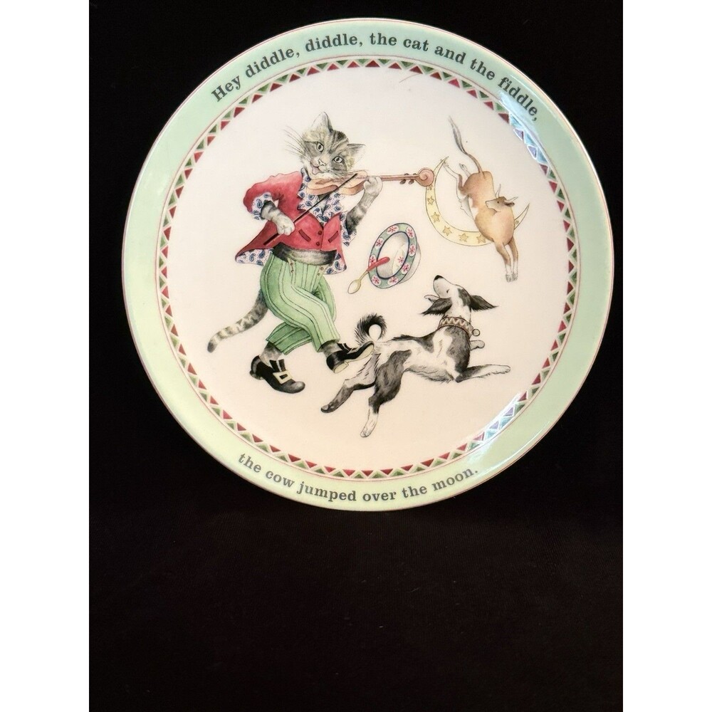 Royal Worscester Nursery Rhymes Hey Diddle Diddle  Plate